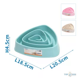 Evéslassító TÁL 20,5*18,5*4,5CM RÓZSASZÍN/BÉZS/KÉK