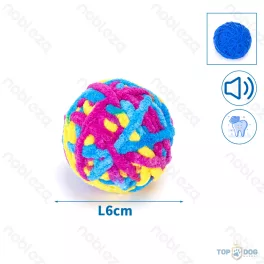 Fonallal borított kemény labda csörgővel 6cm