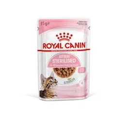   Royal Canin 12*85gr Kitten Sterilised Chunks in gravy (nedveseledel ivartalanított kölyök macskáknak szószos változat)