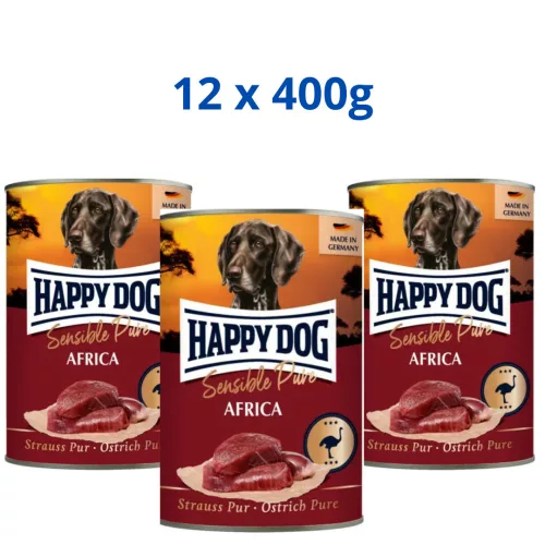 Happy Dog Africa 12x400g konzerv Strucc