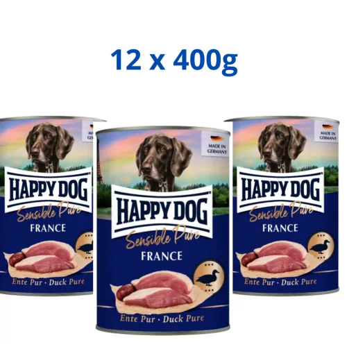 Happy Dog France 12x400g konzerv Kacsa