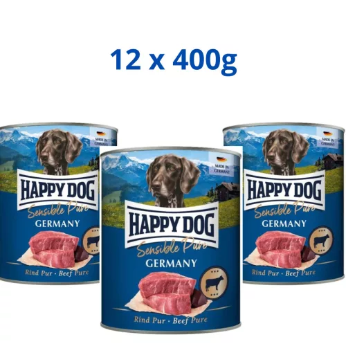 Happy Dog Germany 12x400g konzerv Marha 