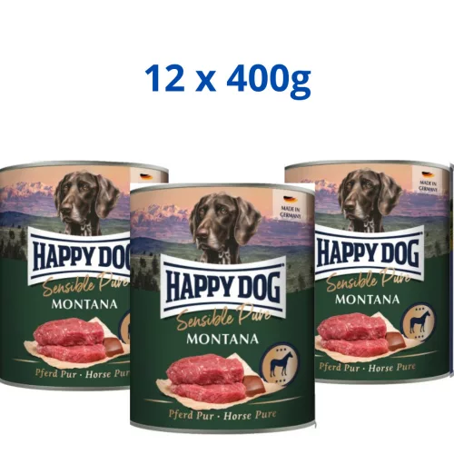 Happy Dog Montana 12x400g konzerv Lóhús 