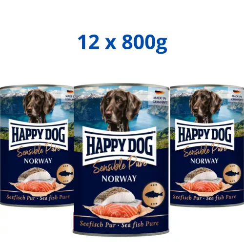 Happy Dog Norway 12x800g konzerv Lazac 