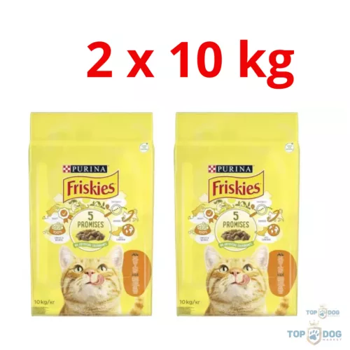 Friskies 2x10kg Száraz Macska Csirke+Zöldség 