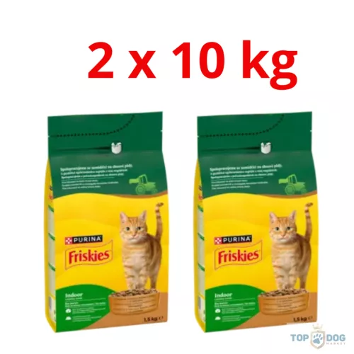 FRISKIES 2x10kg Indoor csirke és pulyka száraz eledel felnőtt lakásban tartott macskáknak