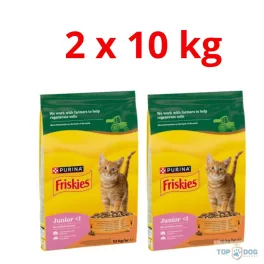   FRISKIES 2x10kg Junior csirke és pulyka száraz eledel kölyökmacskáknak