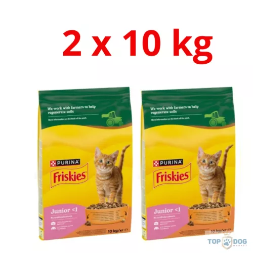 FRISKIES 2x10kg Junior csirke és pulyka száraz eledel kölyökmacskáknak