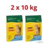 FRISKIES 2x10kg lazaccal és zöldségekkel száraz eledel felnőtt macskáknak 