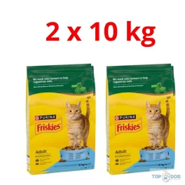   FRISKIES 2x10kg lazaccal és zöldségekkel száraz eledel felnőtt macskáknak 