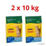 FRISKIES 2x10kg Steril lazac és zöldség ivartalanított száraz eledel felnőtt macskáknak 