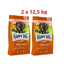 HAPPY DOG 2x12,5kg SENSIBLE TOSCANA KACSÁVAL 
