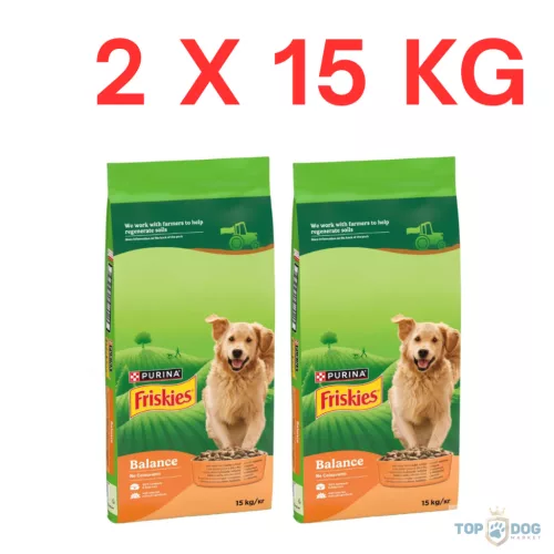 Friskies 2x15kg Balance Csirke zöldség száraz kutyatáp 
