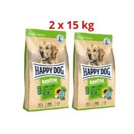 HAPPY DOG 2x15kg NATURCROQ LAMM-REIS 