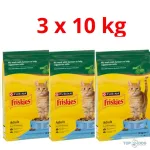 FRISKIES 3x10kg lazaccal és zöldségekkel száraz eledel felnőtt macskáknak 