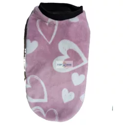 Wellsoft Rózsaszín fehér szivecskés pulcsi XL 45cm