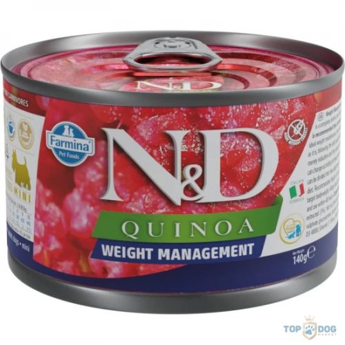 N&D Quinoa Dog konzerv Weight Management adult mini 140g