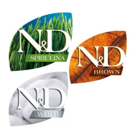 N&D BROWN, SPIRULINA, WHITE