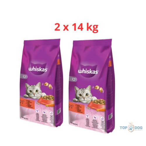 Whiskas Marha 2x14kg