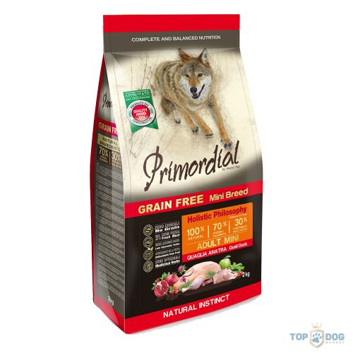 Primordial Grain Free Adult Mini Quail & Duck 2kg