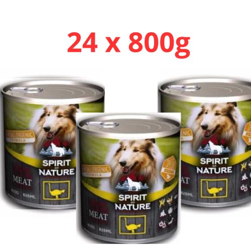 Spirit of Nature Dog konzerv Strucchússal 24x800gr